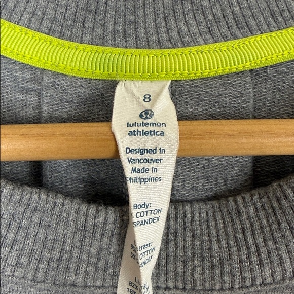 Lululemon Mudra Sweatshirt Heathered Medium Grey Size 8 - Picture 4 of 9